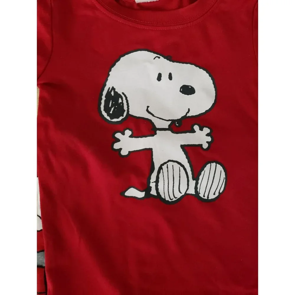 Munki Munki Pajamas Peanuts Snoopy Red‎ 2 Piece size 12 months  Pj's